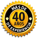 Más de 40 Años de Experiencia.